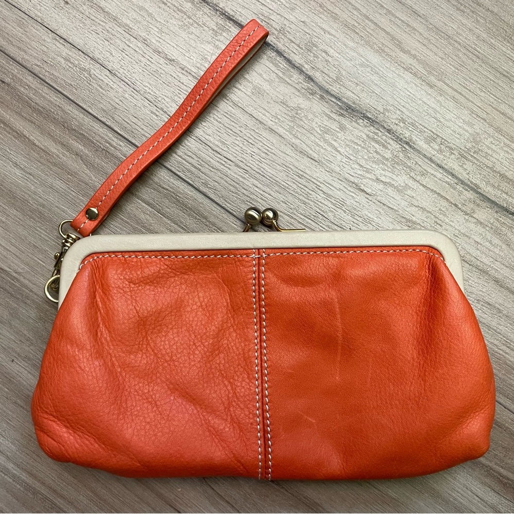 Vintage Liz Claiborne Leather Kiss-lock Wristlet - Picture 6 of 10
